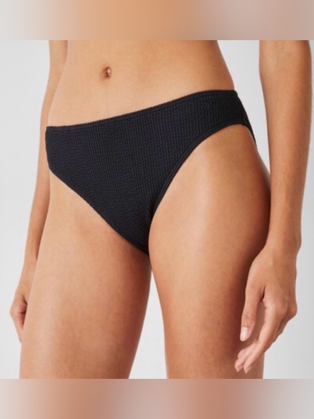 J.Crew Textured hipster full-coverage bikini bottom